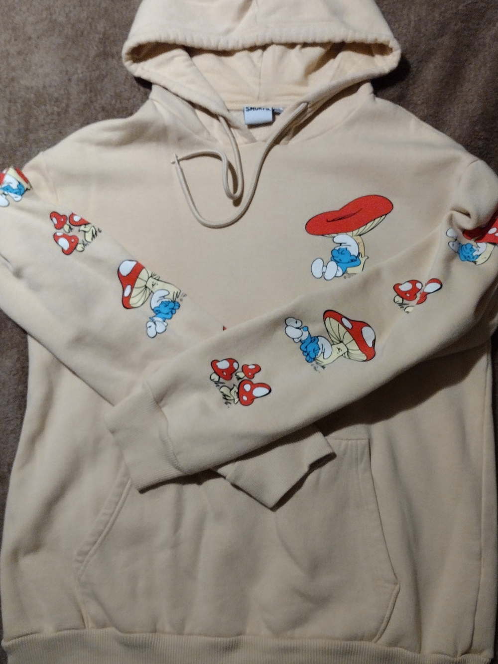 Men's Crewneck Sweatshirt with Red Mushroom Graphic - Picture 3 of 3